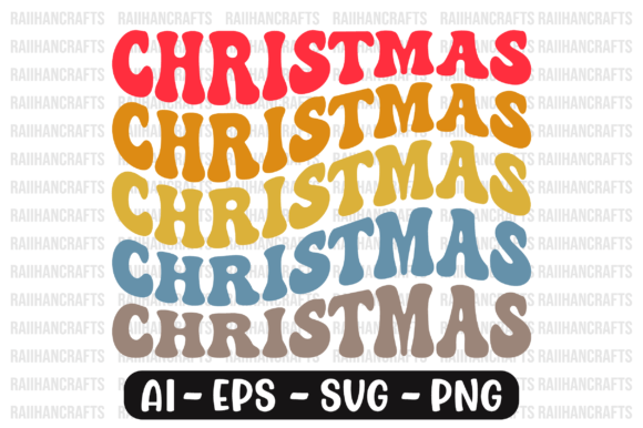 Download Christmas Retro Wavy Design Svg - Christmas Collection
