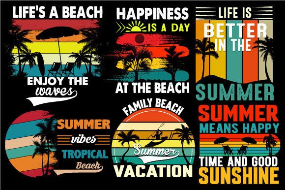 Download Summer Beach T -Shirt Bundle Sunset - Summer Collection