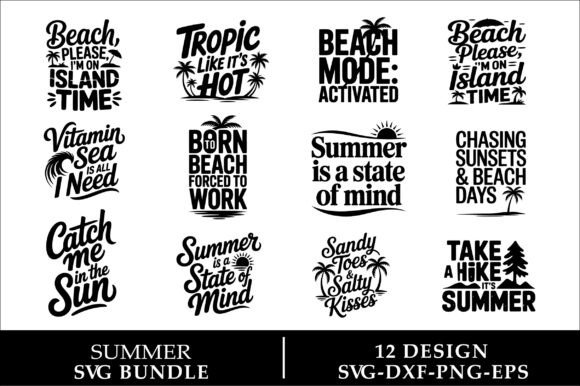 Download Summer Svg Design Bundle, Beach Svg - Summer Collection