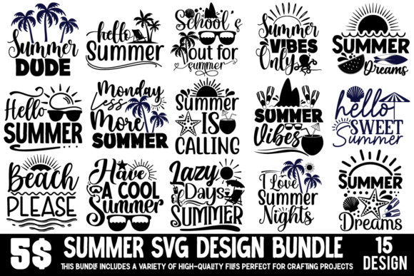 Download Summer SVG Design Bundle - Summer Collection