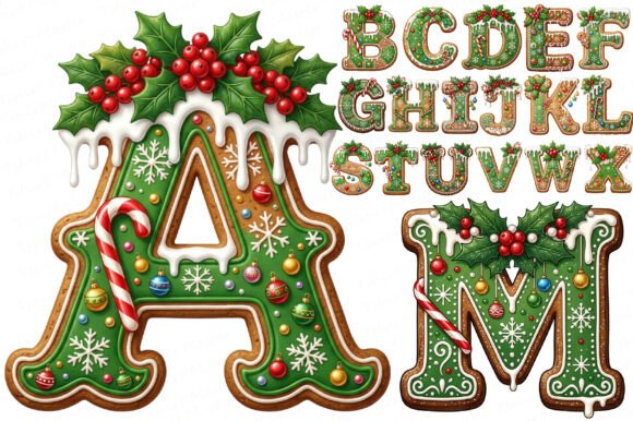 Download Christmas Alphabet Letters Png Bundle - Premium Bundle