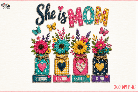 Download She is Mom, Cute Mom Patchwork PNG - Cute Collection