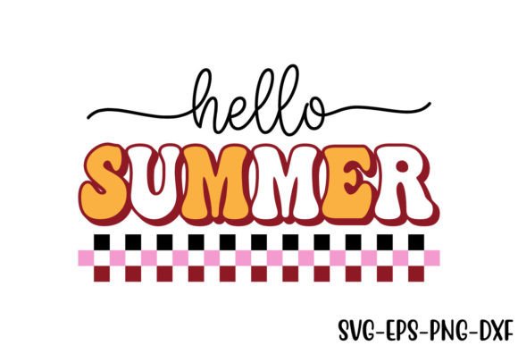 Download Retro Hello Summer Svg Design File - Summer Collection