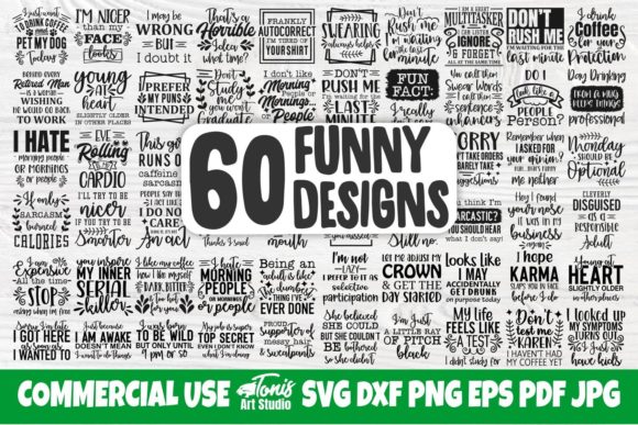 Download Funny Quotes Svg Bundle | 60 Designs - Premium Resources
