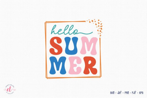 Download Retro Hello Summer SVG Cut File - Summer Collection
