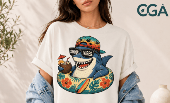 Download Summer Vibes Cool Shark PNG - Summer Collection