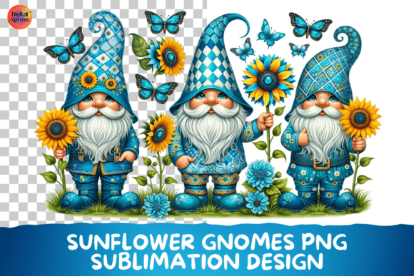 Download Sunflower Gnomes Png Sublimation Design - Premium Resources