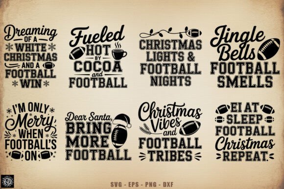 Download Christmas Football Quotes SVG Bundle - Christmas Collection