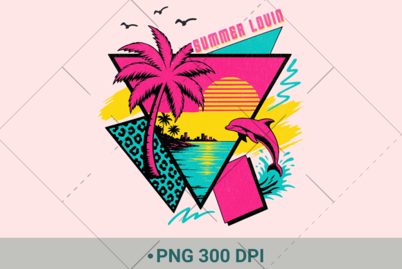 Download Retro Summer Beach T-shirt PNG - Summer Collection